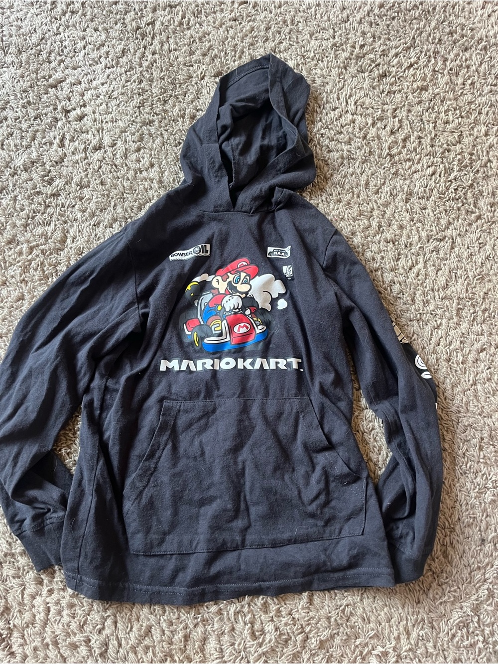 Black Kids Mario Kart Hoodie – Graphic Pullover